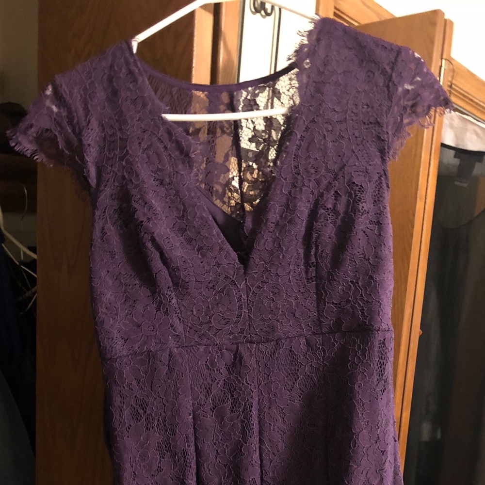 Purple lace dress
